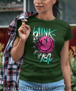 Blink 182 Smiley Face Women TShirt