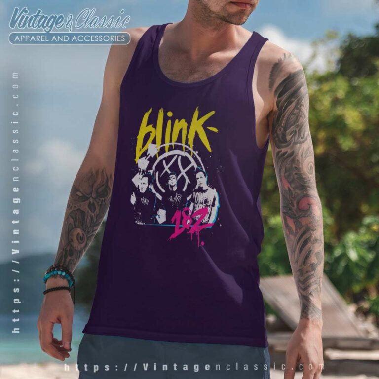Blink 182 Summer Tour Tank Top Racerback Blink 182 Summer Tour Tank Top Racerback
