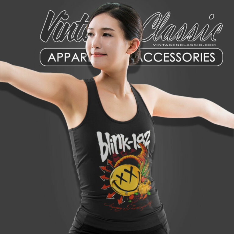 Blink 182 Thanksgiving Tank Top Racerback Blink 182 Thanksgiving Tank Top Racerback