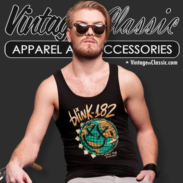 Blink 182 The World Tour 2023 2024 Tank Top Racerback Blink 182 The World Tour 2023 2024 Tank Top Racerback