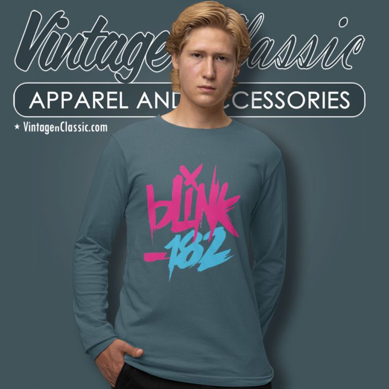 Blink 182 The World Tour Logo Long Sleeve Tee Blink 182 The World Tour Logo Long Sleeve Tee