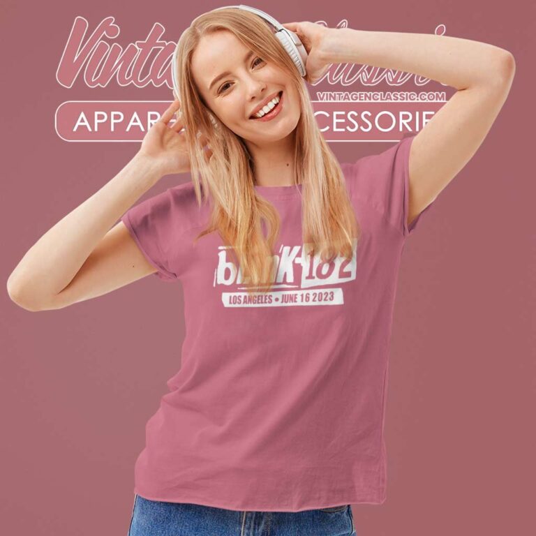 Blink 182 Tour 2023 June 16 Los Angeles Women TShirt Blink 182 Tour 2023 June 16 Los Angeles Women TShirt