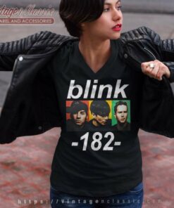 Blink 182 Us Tour V Neck TShirt