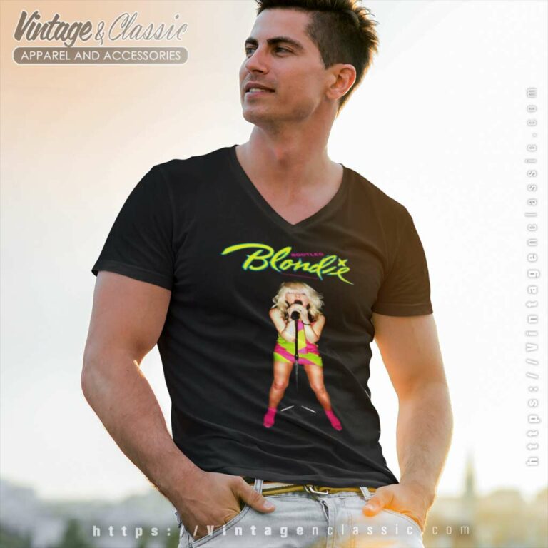 Blondie Bootleg Debbie V Neck TShirt Blondie Bootleg Debbie V Neck TShirt