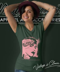 Blondie Debbie Harry 1977 Rock V Neck TShirt