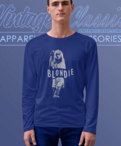 Blondie Debbie Harry Mic Stand Official Tee Long Sleeve Tee