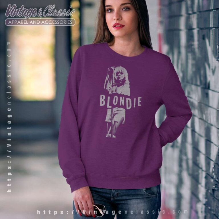 Blondie Debbie Harry Mic Stand Official Tee Sweatshirt Blondie Debbie Harry Mic Stand Official Tee Sweatshirt