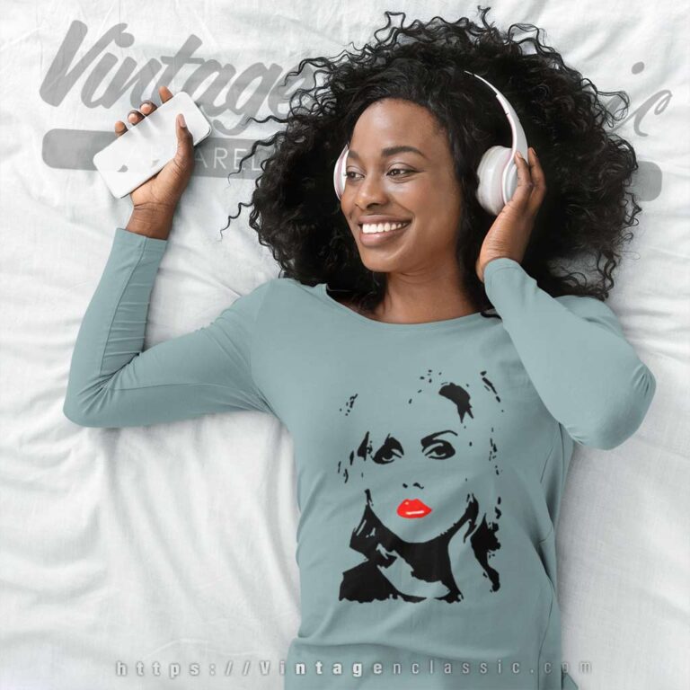Blondie Debbie Harry Poster Red Lips Shirt Top Ideal Gift Long Sleeve Tee Blondie Debbie Harry Poster Red Lips Shirt Top Ideal Gift Long Sleeve Tee