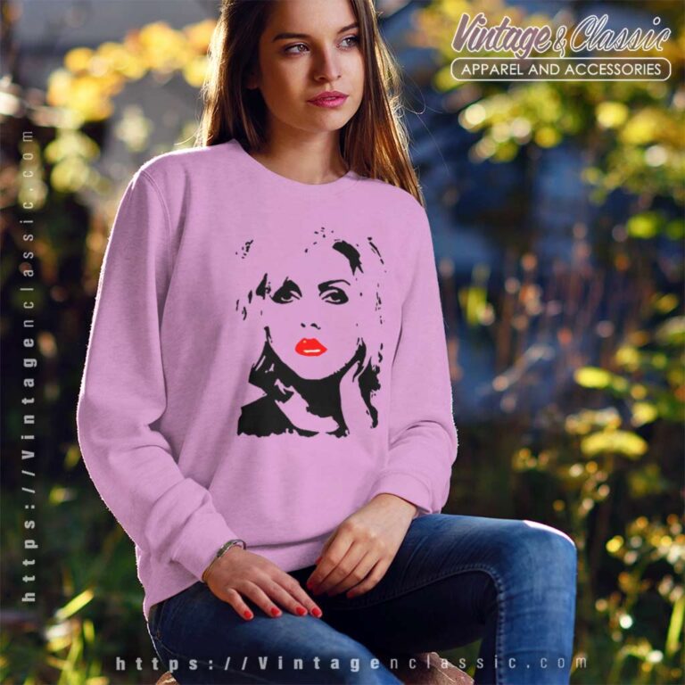 Blondie Debbie Harry Poster Red Lips Shirt Top Ideal Gift Sweatshirt Blondie Debbie Harry Poster Red Lips Shirt Top Ideal Gift Sweatshirt