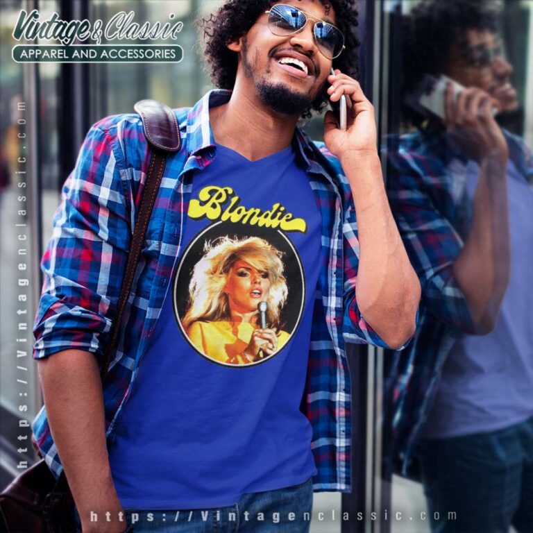 Blondie Debbie Harry Shirt Ladies Rock V Neck TShirt Blondie Debbie Harry Shirt Ladies Rock V Neck TShirt