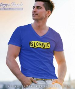 Blondie Logo V Neck TShirt