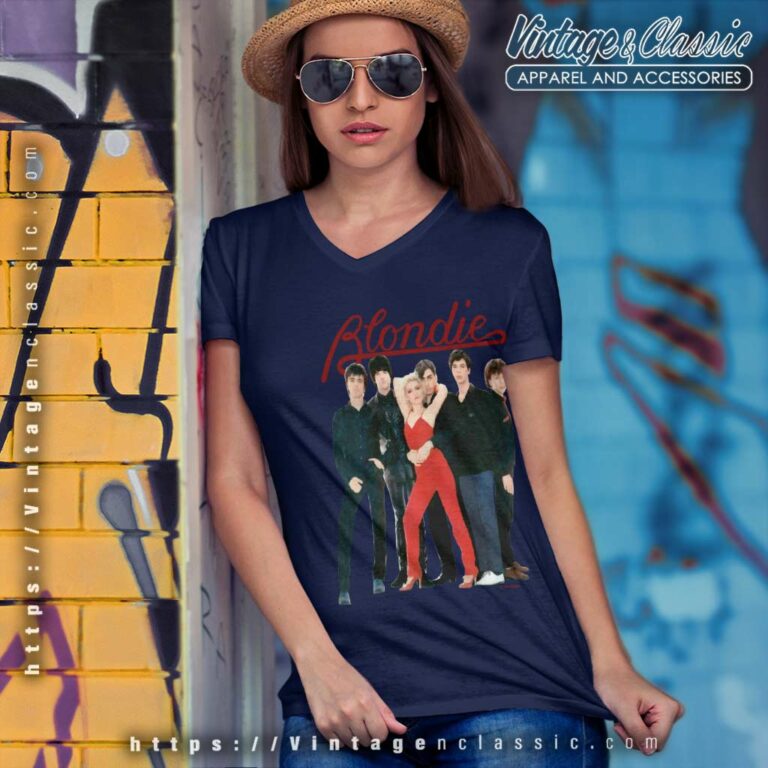 Blondie Parallel Lines V Neck TShirt Blondie Parallel Lines V Neck TShirt