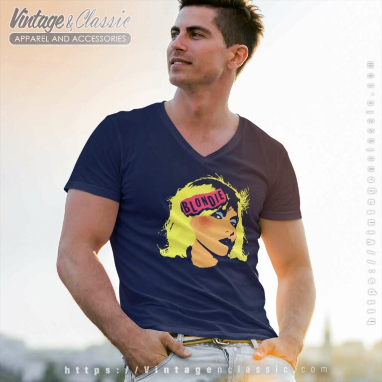 Blondie Punk Debbie Harry V Neck TShirt Blondie Punk Debbie Harry V Neck TShirt