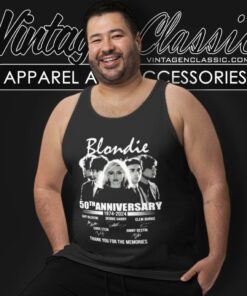 Blondie Shirt 50th Anniversary 1974 2024 Thank You For The Memories Signatures Tank Top Racerback