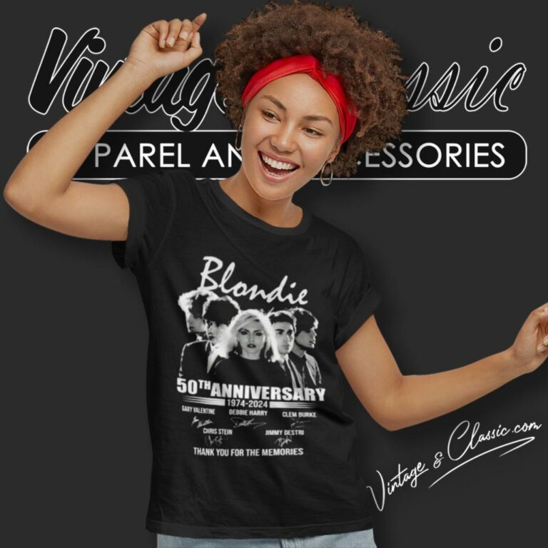 Blondie Shirt 50th Anniversary 1974 2024 Thank You For The Memories Signatures Women T Shirt Blondie Shirt 50th Anniversary 1974 2024 Thank You For The Memories Signatures Women T Shirt