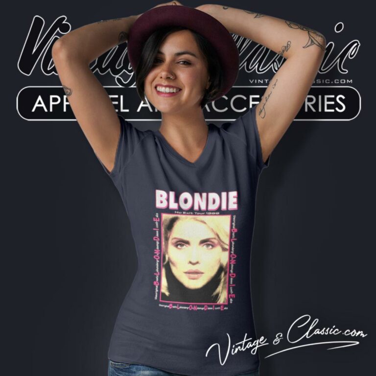 Blondie Shirt 90s 1999 Tour Rare Deborah Harry V Neck TShirt Blondie Shirt 90s 1999 Tour Rare Deborah Harry V Neck TShirt