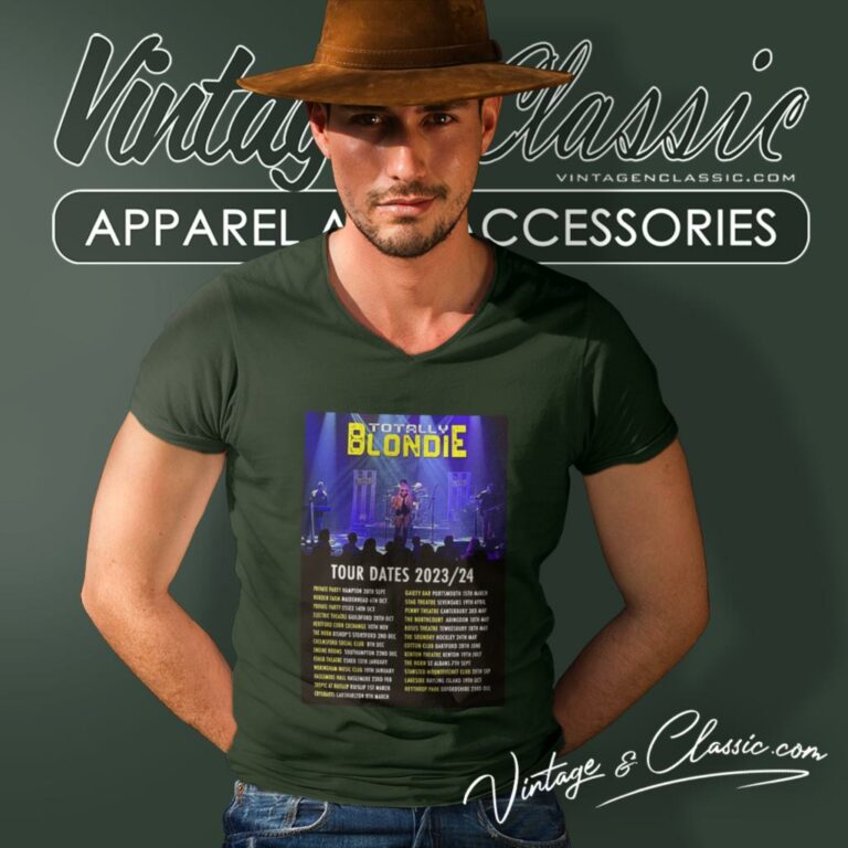 Blondie Tour Dates 2023 2024 V Neck TShirt Blondie Tour Dates 2023 2024 V Neck TShirt