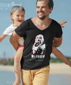 Blondie Video Screen V Neck TShirt