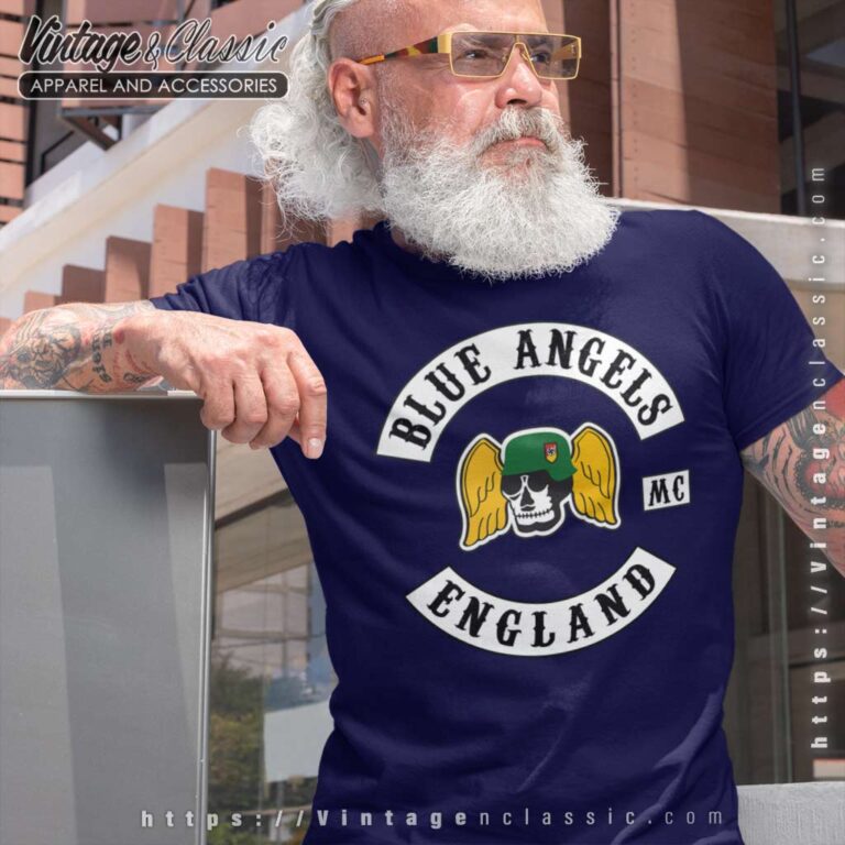Blue Angels Mc England Biker T shirt Blue Angels Mc England Biker T shirt