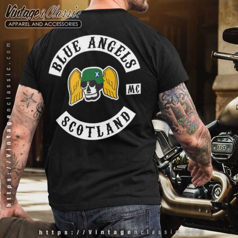 Blue Angels Mc Scotland T shirt Backside 1 Blue Angels Mc Scotland T shirt Backside 1
