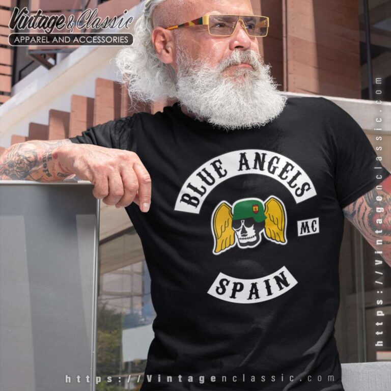Blue Angels Mc Spain Biker T shirt Blue Angels Mc Spain Biker T shirt