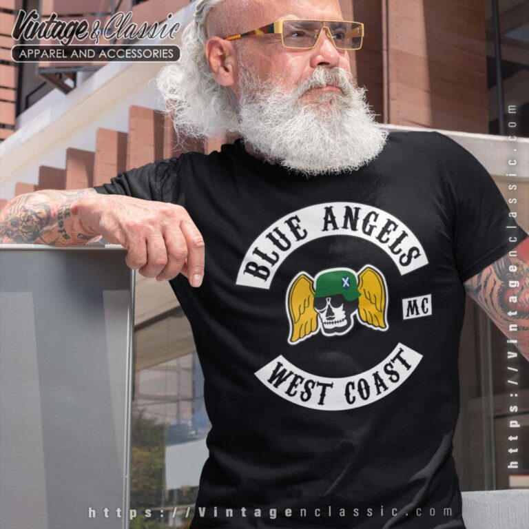 Blue Angels Mc West Coast Biker T shirt Blue Angels Mc West Coast Biker T shirt