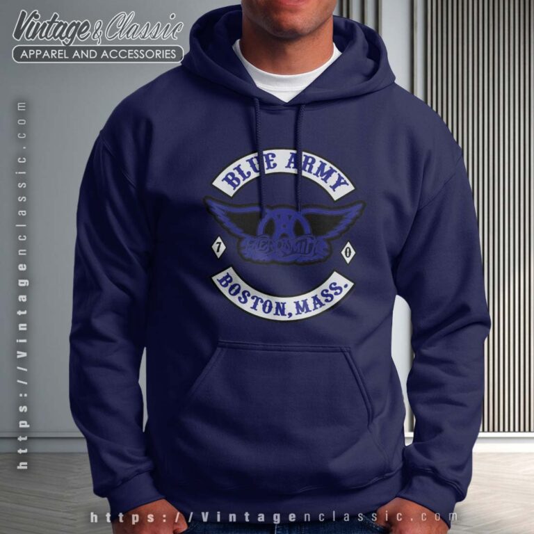 Blue Army Tour Aerosmith Shirt Hoodie Men Blue Army Tour Aerosmith Shirt Hoodie Men