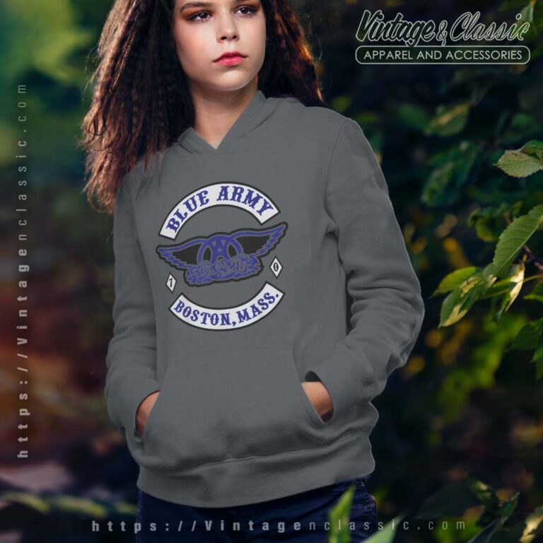 Blue Army Tour Aerosmith Shirt Hoodie Youth Blue Army Tour Aerosmith Shirt Hoodie Youth