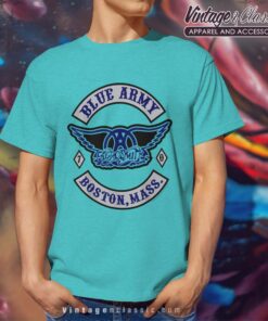 Blue Army Tour Aerosmith Shirt T shirt Men