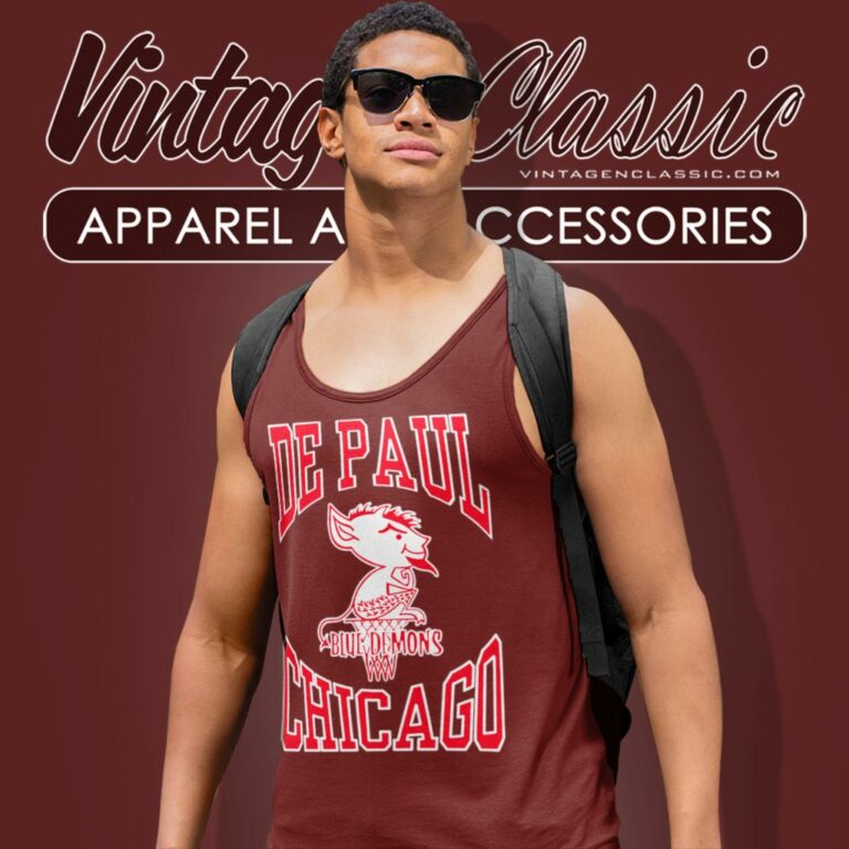 Blue Depaul University Blue Demons Tank Top Racerback Blue Depaul University Blue Demons Tank Top Racerback