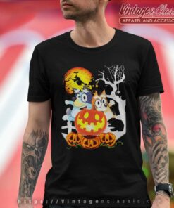 Bluey And Bingo Halloween Pumpkin T Shirt