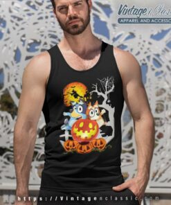 Bluey And Bingo Halloween Pumpkin Tank Top Racerback