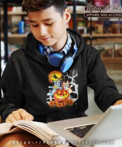 Bluey And Bingo Halloween Pumpkin kids Hoodie