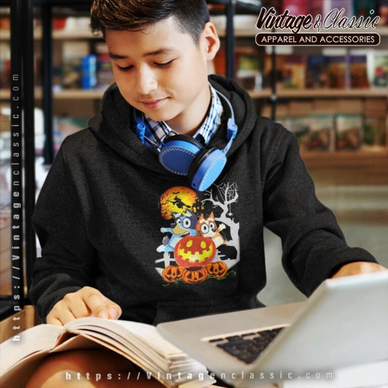 Bluey And Bingo Halloween Pumpkin kids Hoodie Bluey And Bingo Halloween Pumpkin kids Hoodie