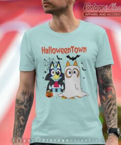 Bluey And Bingo Halloween Town Shirt Bluey Halloween T Shirt