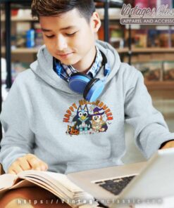 Bluey And Bingo Happy Halloween kids Hoodies