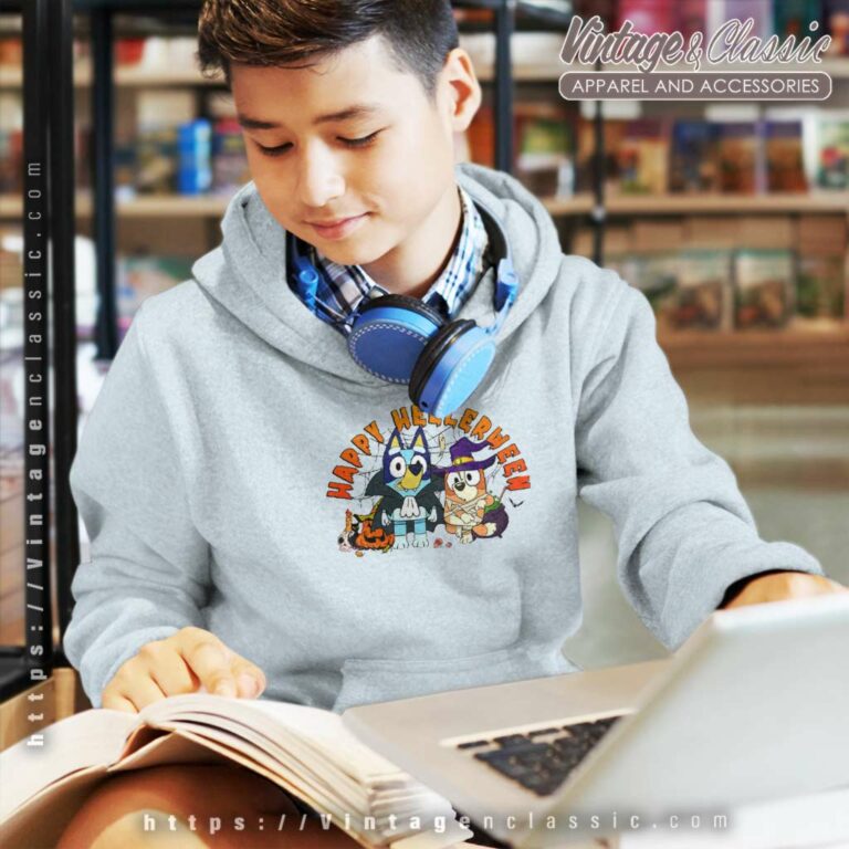 Bluey And Bingo Happy Halloween kids Hoodies Bluey And Bingo Happy Halloween kids Hoodies