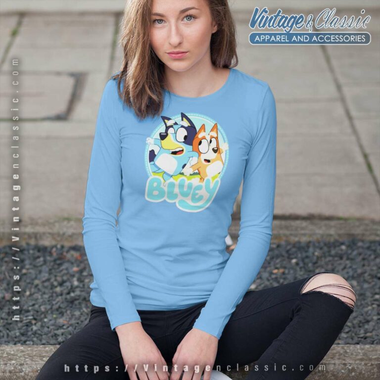 Bluey And Bingo Shirt Bluey Logo Long Sleeve Tee Bluey And Bingo Shirt Bluey Logo Long Sleeve Tee
