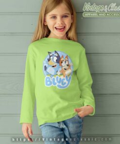 Bluey And Bingo Shirt Bluey Logo kids Longsleeves