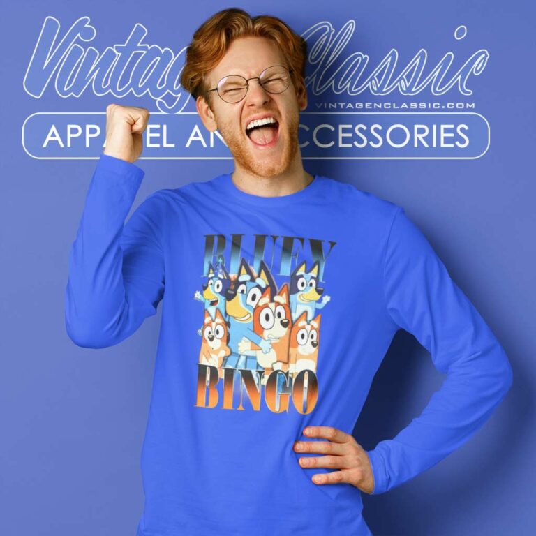 Bluey And Bingo Shirt Hiphop Style Long Sleeve Tee Bluey And Bingo Shirt Hiphop Style Long Sleeve Tee