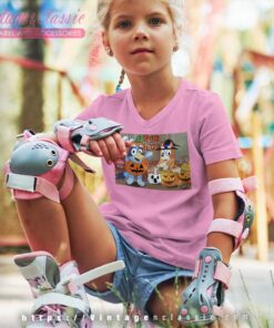 Bluey And Bingo Trick Or Treat kdis Vneck