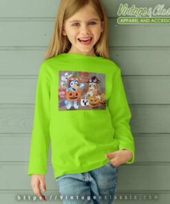 Bluey And Bingo Trick Or Treat kids Longsleeves