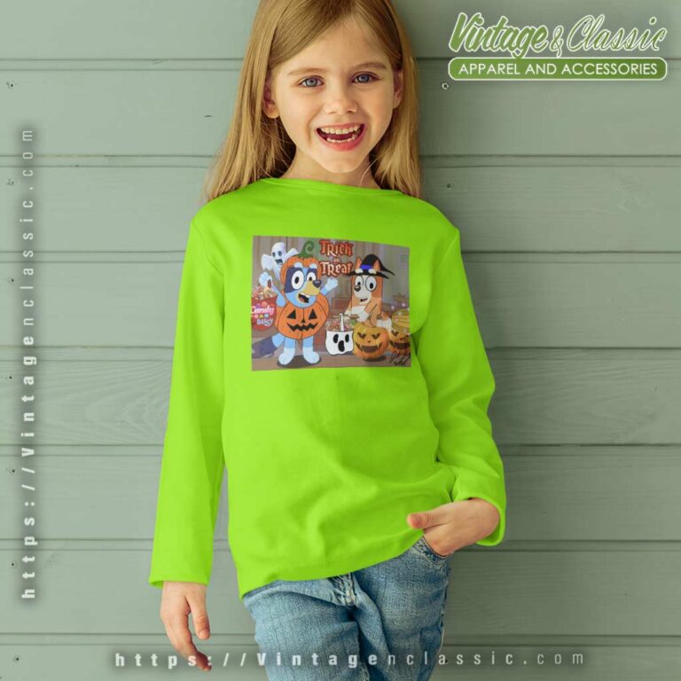 Bluey And Bingo Trick Or Treat kids Longsleeves Bluey And Bingo Trick Or Treat kids Longsleeves