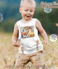 Bluey And Bingo Trick Or Treat kids Tanktop