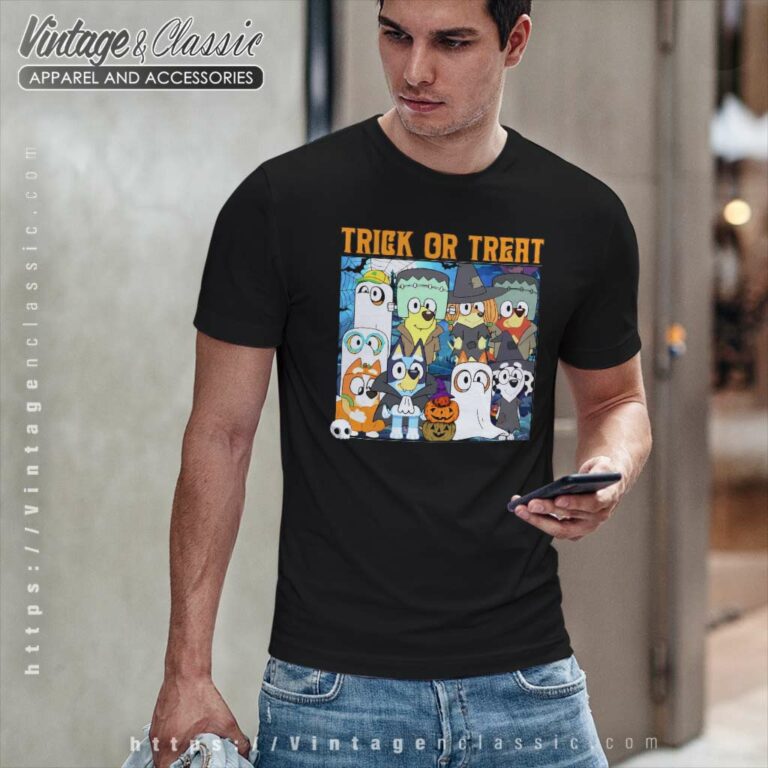 Bluey And Friend Halloween Shirt Trick Or Treat T Shirt Bluey And Friend Halloween Shirt Trick Or Treat T Shirt