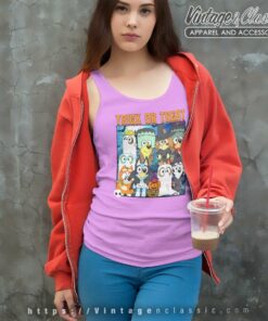 Bluey And Friend Halloween Shirt Trick Or Treat Tank Top Racerback