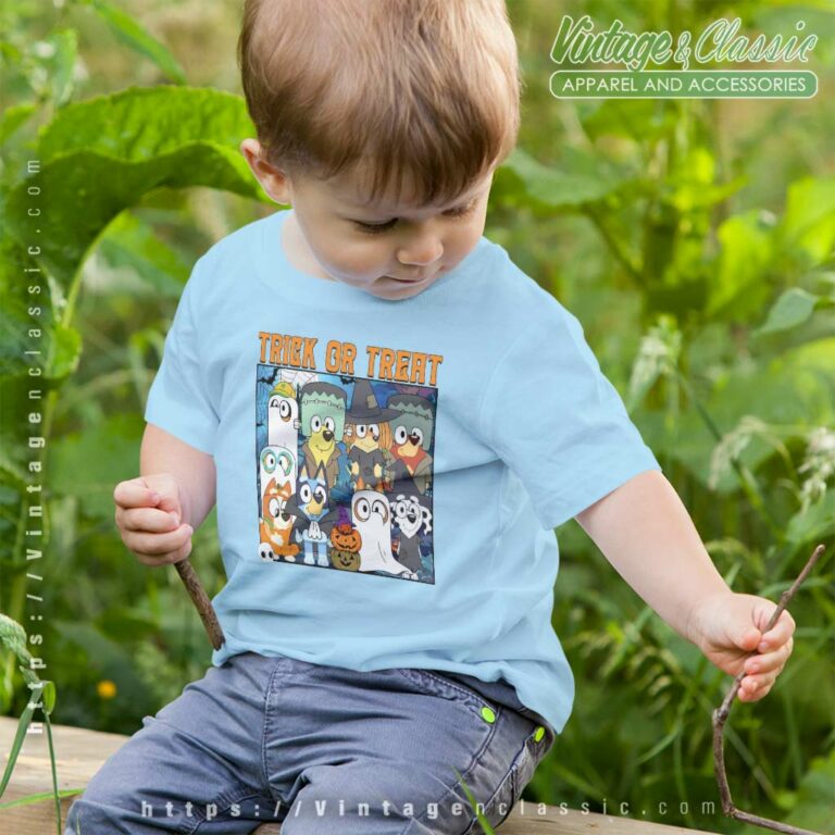 Bluey And Friend Halloween Shirt Trick Or Treat kids Tshirt Bluey And Friend Halloween Shirt Trick Or Treat kids Tshirt