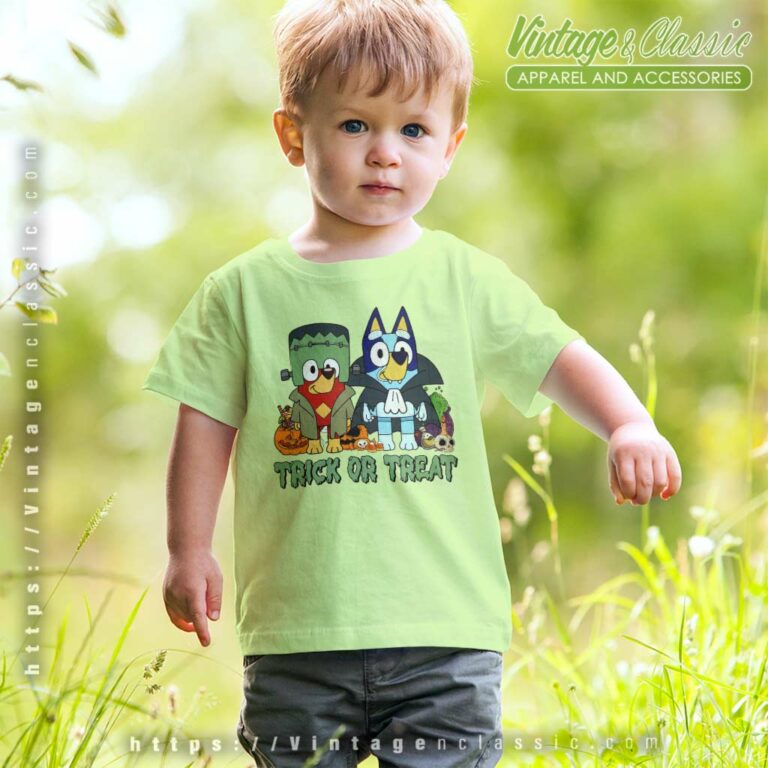 Bluey And Friend Trick Or Treat Shirt Bluey Halloween kids Tshirt Bluey And Friend Trick Or Treat Shirt Bluey Halloween kids Tshirt