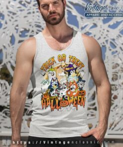 Bluey And Friends Trick Or Treat Halloween Bluey Halloween Tank Top Racerback