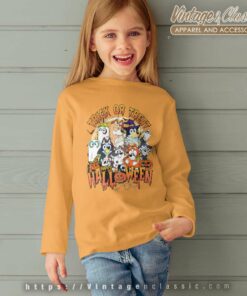 Bluey And Friends Trick Or Treat Halloween Bluey Halloween kids Longsleeves